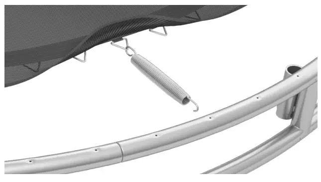 attach springs to trampoline frame