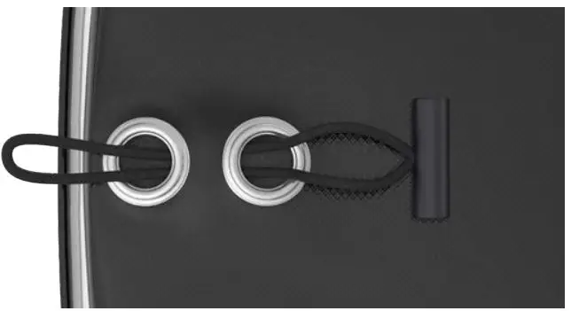 insert loop through pad holes