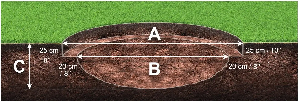 trampoline installation diagram