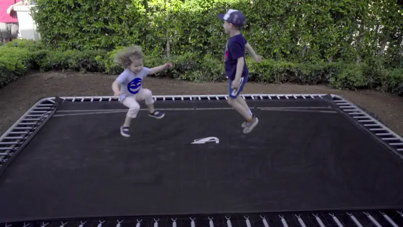 3 Fun Trampoline Games for Kids | AkrobatUSA In-Ground Trampolines 1 children jumping on a rectangular