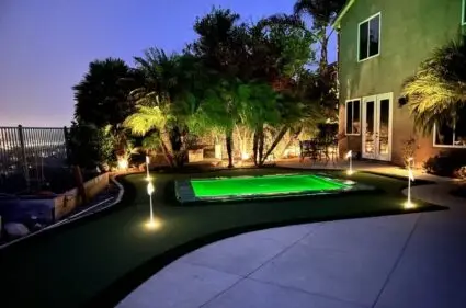 trampoline with lights