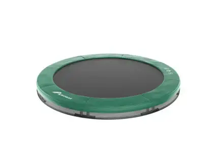 Round in-ground trampoline - green