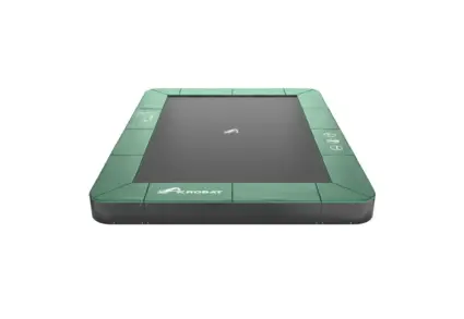 10 foot by 6 foot green inground trampoline