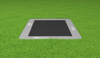 grey trampolines