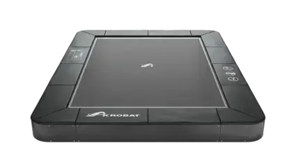 Akrobat_Primus_Flat_rectangular_NoNet_Black_Special-Edition, Flat In-Ground Trampoline,