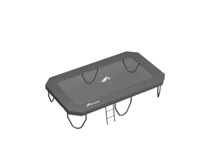 A black rectangular box featuring a prominent white logo on its surface, showcasing a sleek and modern design.