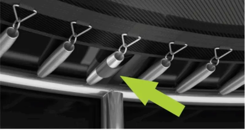How to Install an In-Ground Trampoline (Step-by-Step Guide) 11 🔁 Step 8 – Secure Springs with Safety Loops