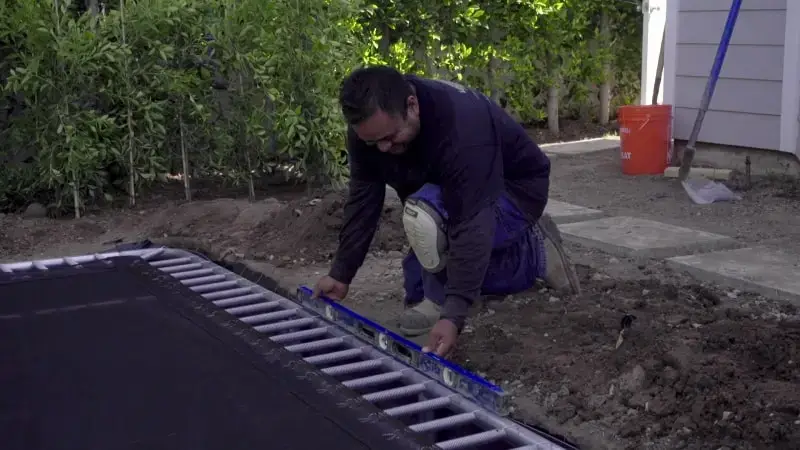 digging hole for trampoline 1