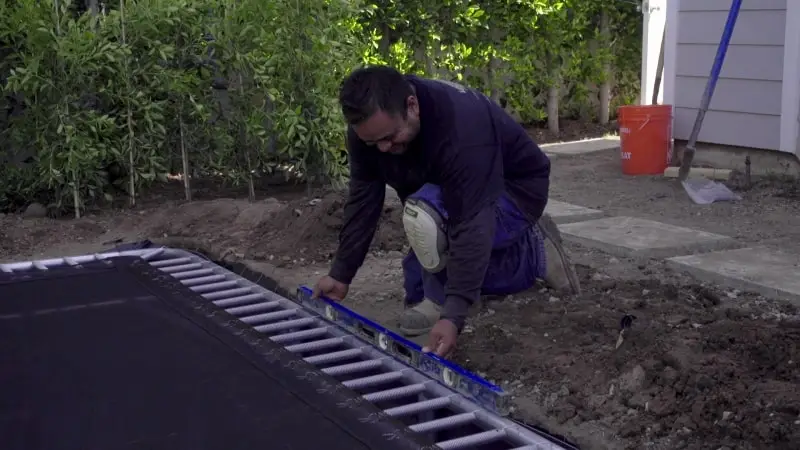digging hole for trampoline