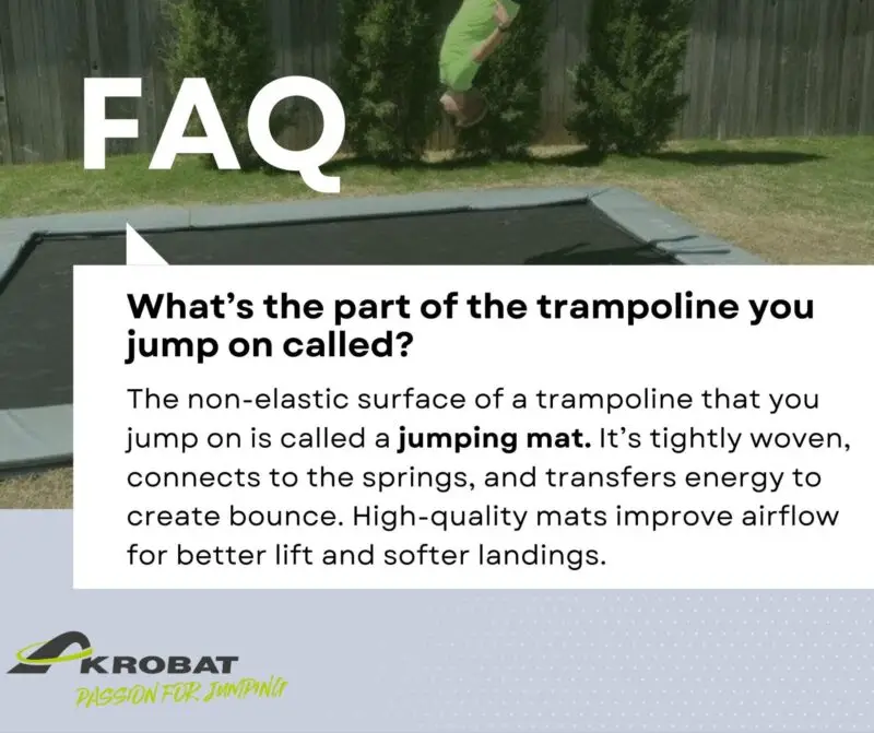 part of trampoline you jump on called