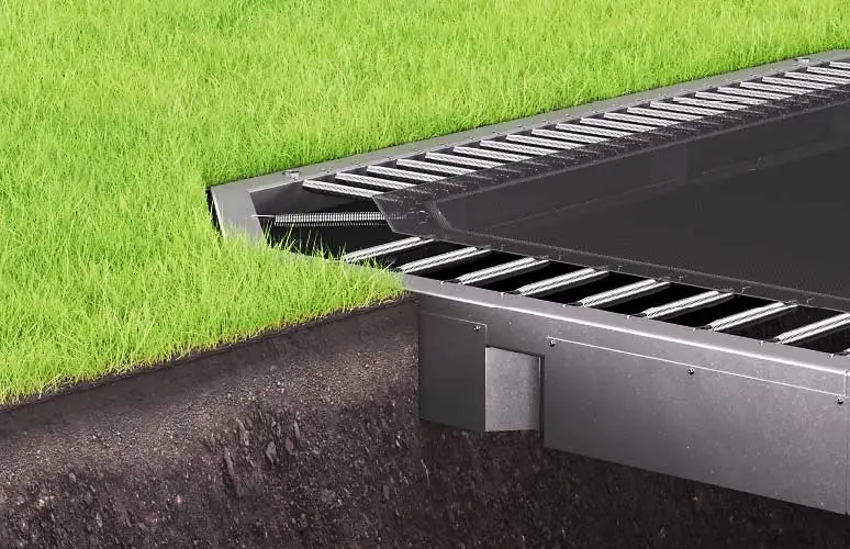 trampoline edge flush