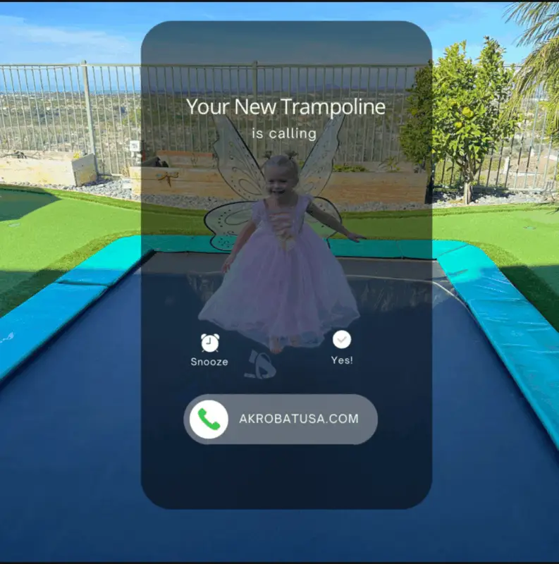 your new trampoline is calling