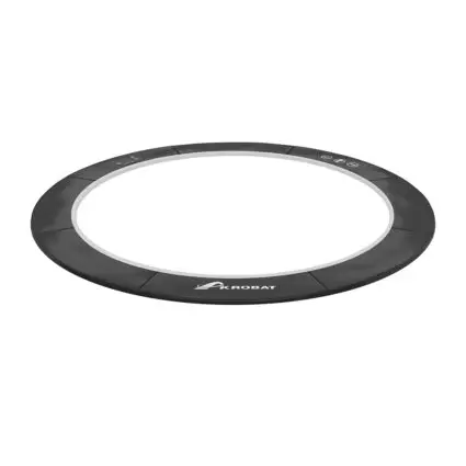 Alternative view of 10ft Round Akrobat Primus Flat In-Ground Trampoline - Special Edition (Black Pad with Black Jump Mat)
