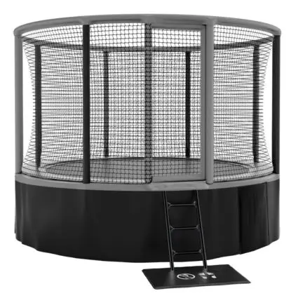 14ft Gallus PLUS Akrobat Above Ground Public Use Trampoline - Grey Pad and Black Jump Mat