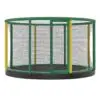14ft Gallus PLUS Akrobat In Ground Public Use Trampoline - Green and Yellow
