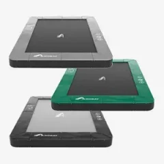 Three tablets in various colors positioned against a white backdrop, emphasizing their unique appearances and vibrant tones.